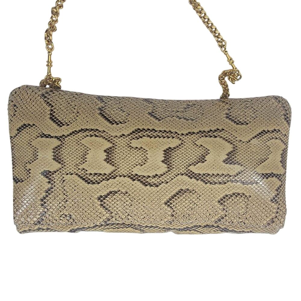 Vintage Susan Gail Genuine Snakeskin Shoulder Bag Leather Drop 14" - Picture 8 of 9
